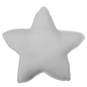 Cojín infantil Estrella gris liso