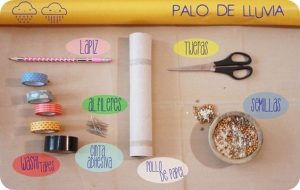 Palos de lluvia materiales