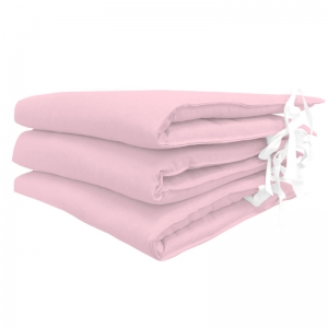 Protector de cuna rosa