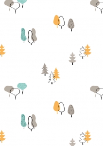Papel pintado infantil Árboles