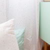 Cortinas triángulos mint