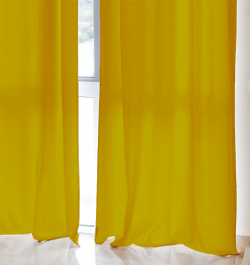 Cortina liso mostaza