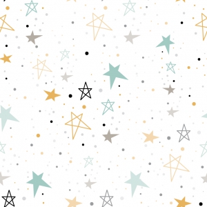 Papel pintado estrellas multicolor