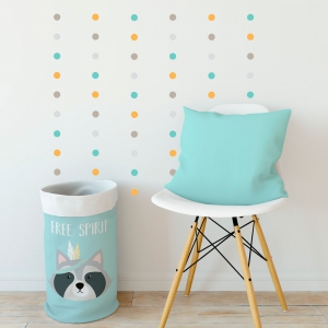 Vinilo topos multicolor mostaza