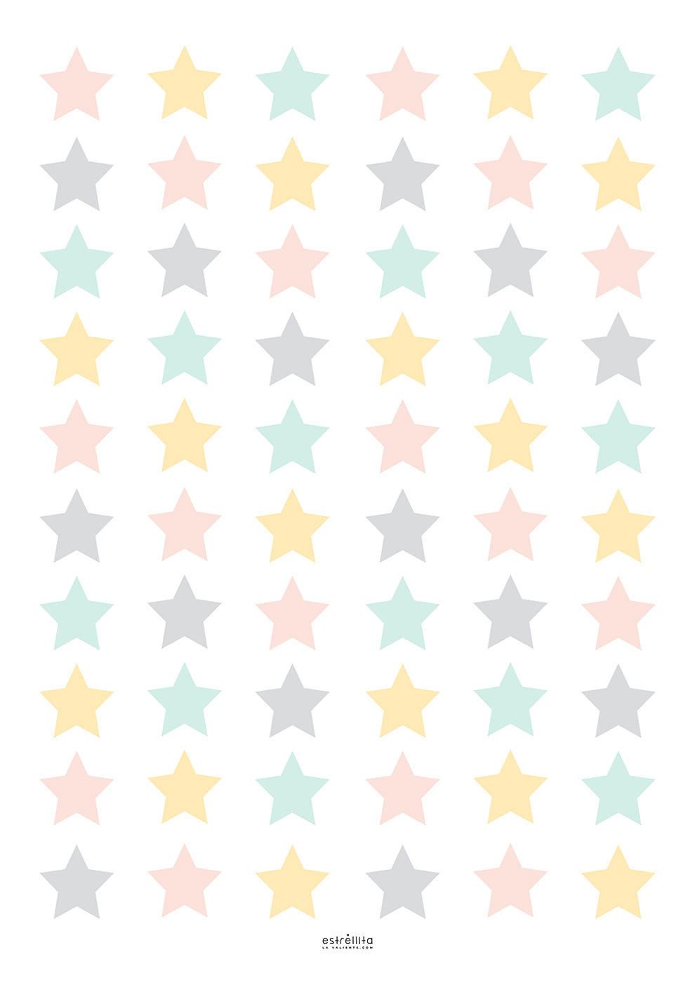 Vinilos decorativos adhesivos estrellas rosa y beige Stars1