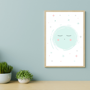 Lámina infantil luna azul