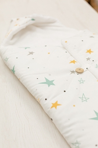 Saco bebé polar Noche estrellada mostaza