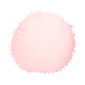 Cojín con borlas rosa