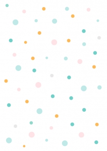 Papel pintado topos multicolor rosa mint mostaza