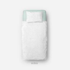 Saco nórdico cama triángulos gris y mint bajera mint