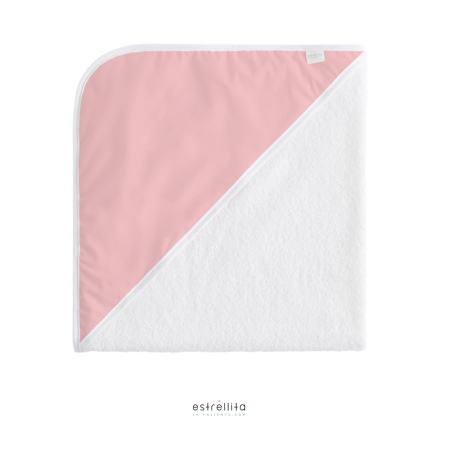 Capa de baño bebé liso rosa.