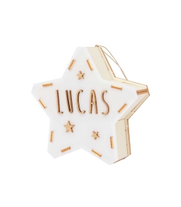 Lámpara mini estrella personalizada.