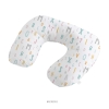 Cojín de lactancia ergonómico colección Abecedario de Estrellita la Valiente. Tejidos 100% algodón orgánico con motivos de letras del abecedario en colores pasteles varios.