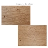 Imagen real del contenido de la decoración de pared de madera Espacio de Estrellita la Valiente. Astronauta, nave espacial, nubes, estrellas y luna. También kit letras para personalizar el vinilo.