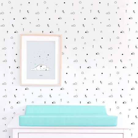 Papel pintado rocas blanco