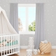 Cortina gris rulo pared pintada funda nórdica cuna