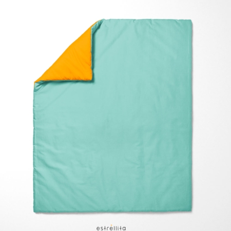 Edredon cuna mint reversible mostaza