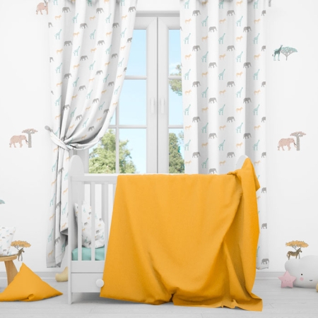 Edredon cuna mostaza reversible mint 2