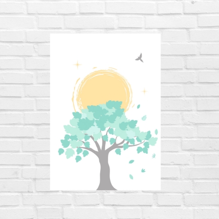 Lámina naturaleza árbol mint