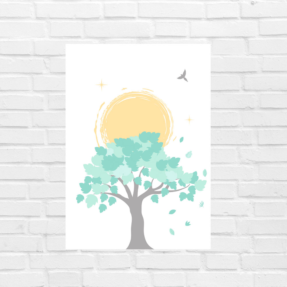 Lámina naturaleza árbol mint