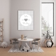 Lámina we love Vichy gris decoración infantil
