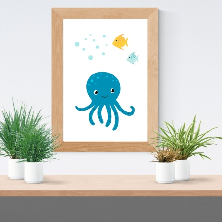 Lámina el mar pulpo