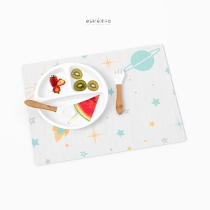 Mantel cohete con fruta